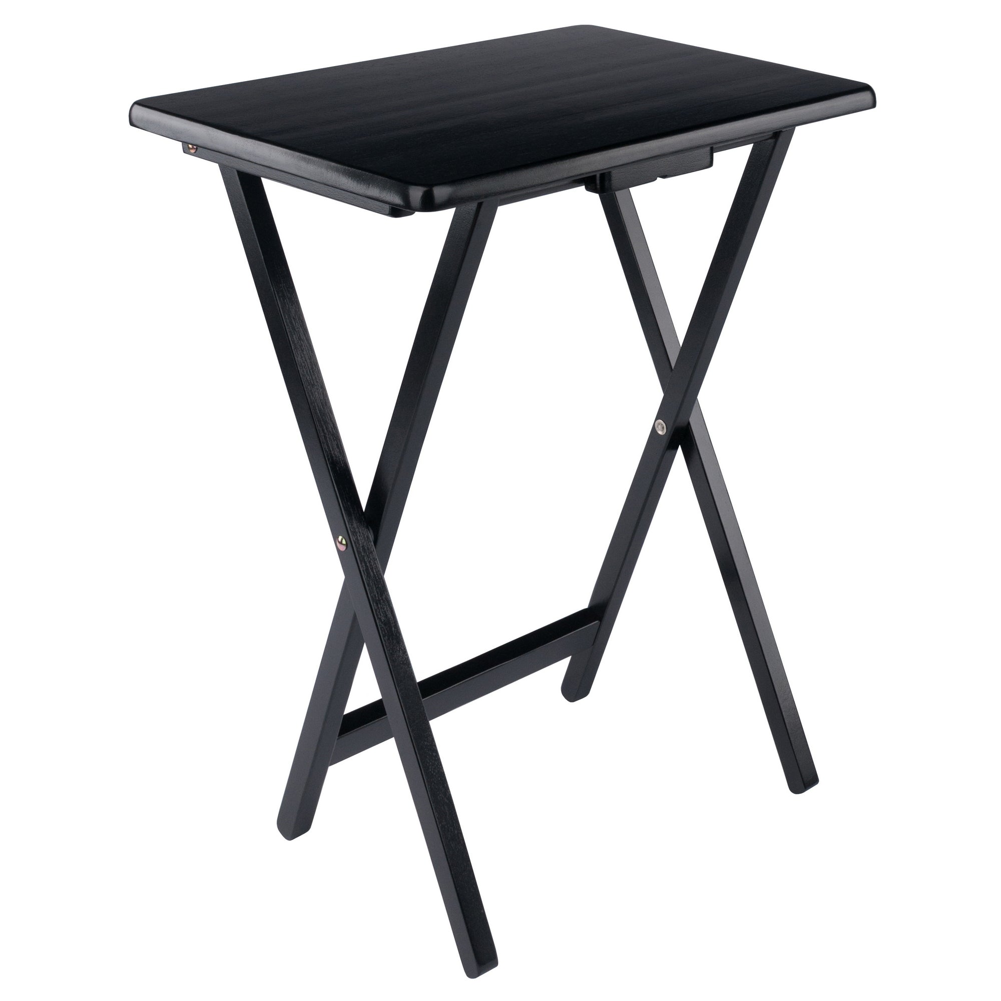 Alex 2-Pc Snack Tables, Black