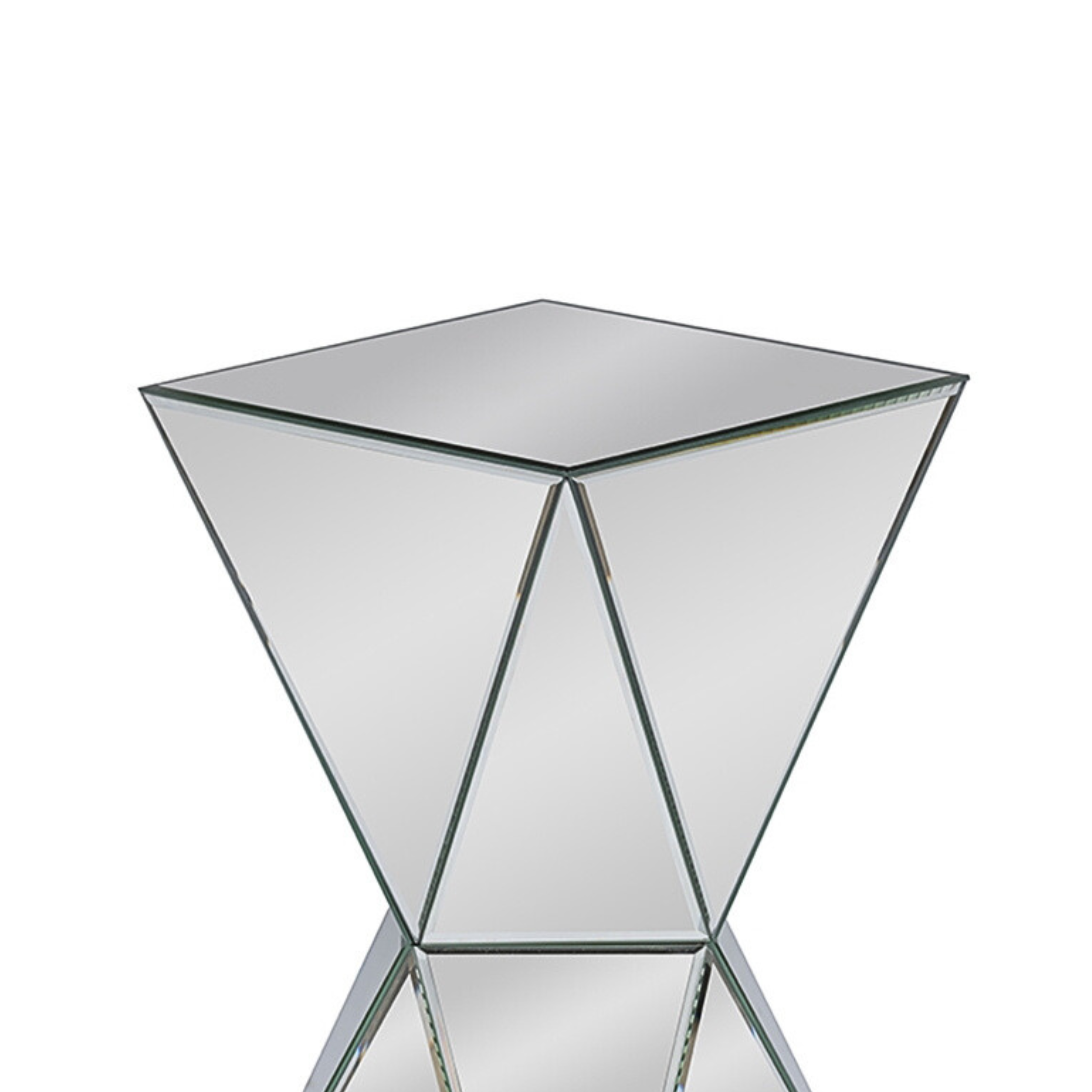 Rebecca Contemporary Multi-Faceted Mirrored Side Table