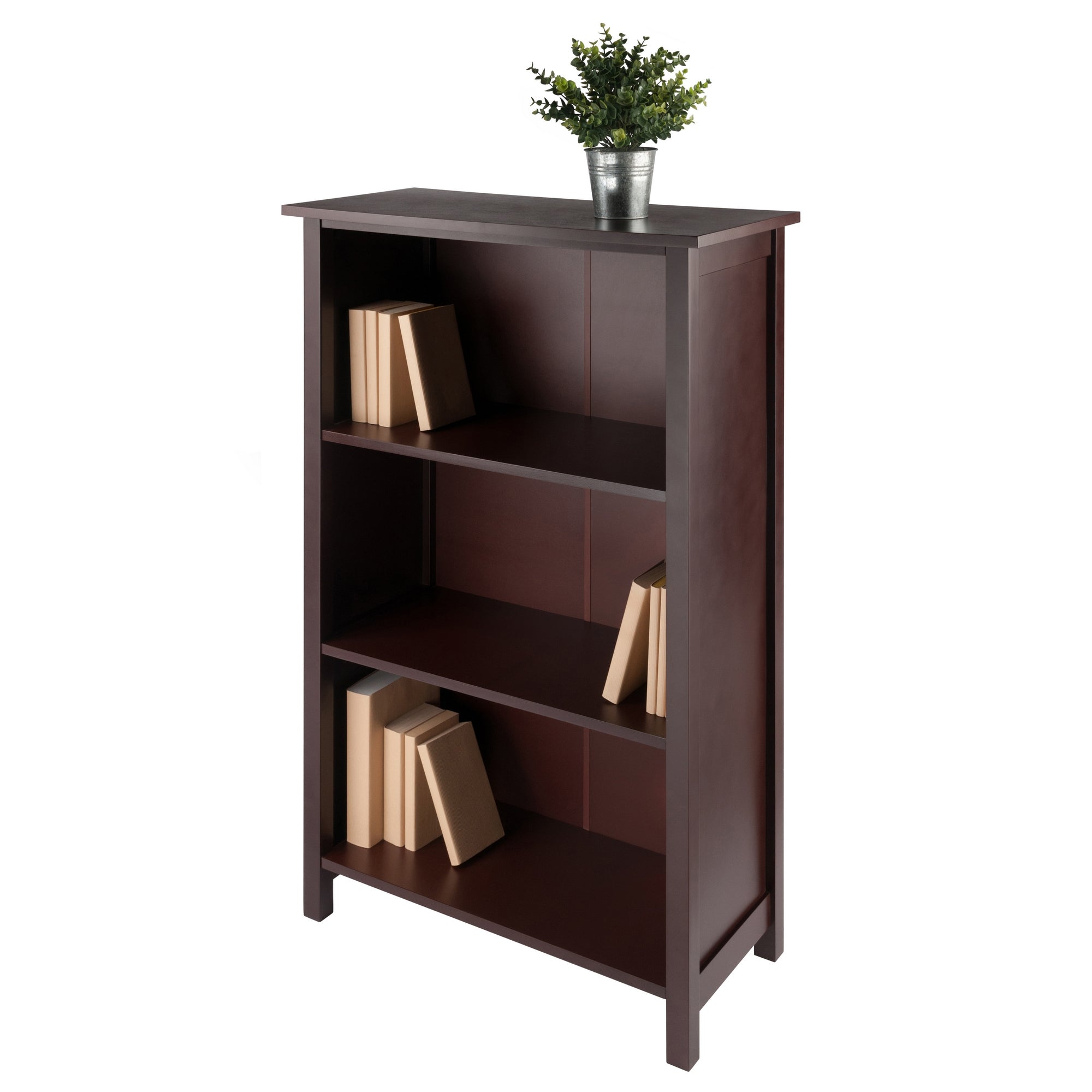 Milan 3-Section Bookshelf, Walnut