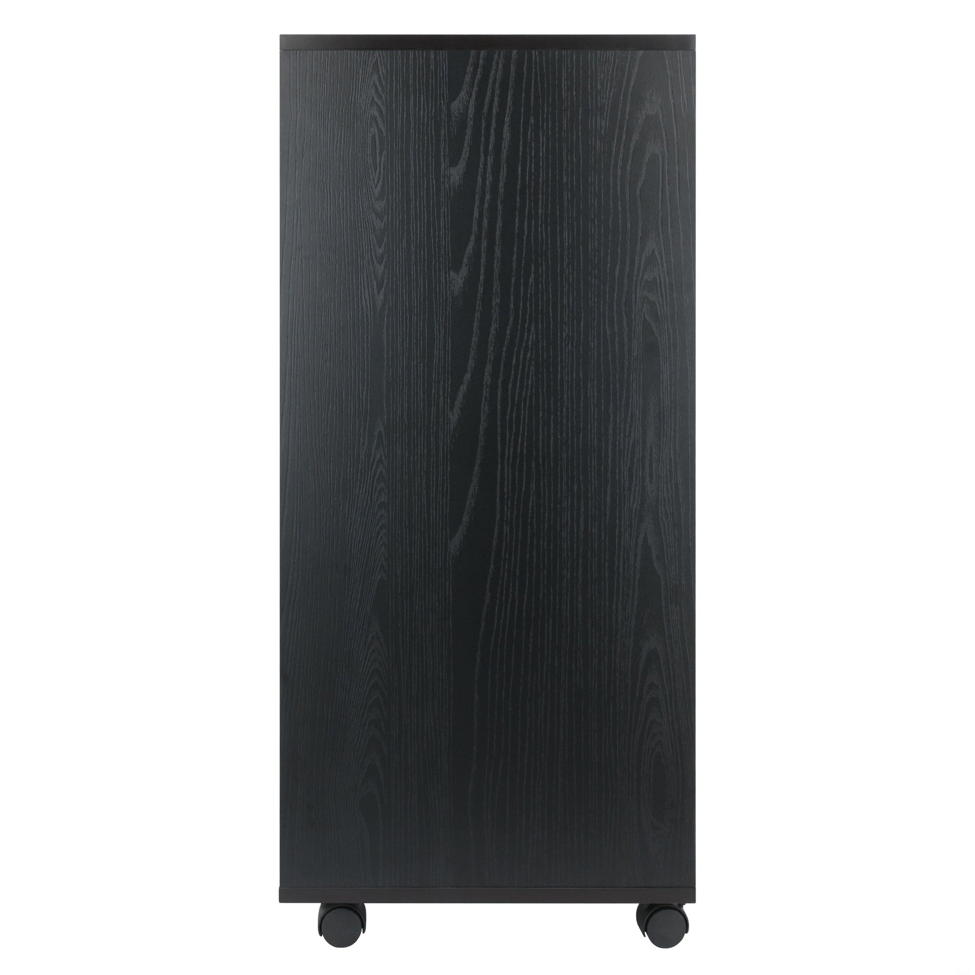 Halifax Bins & Drawers Multi-Storage Tall Mobile Cabinet, Black