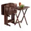 Dylan 5-Pc Oversized Snack Table Set, Walnut