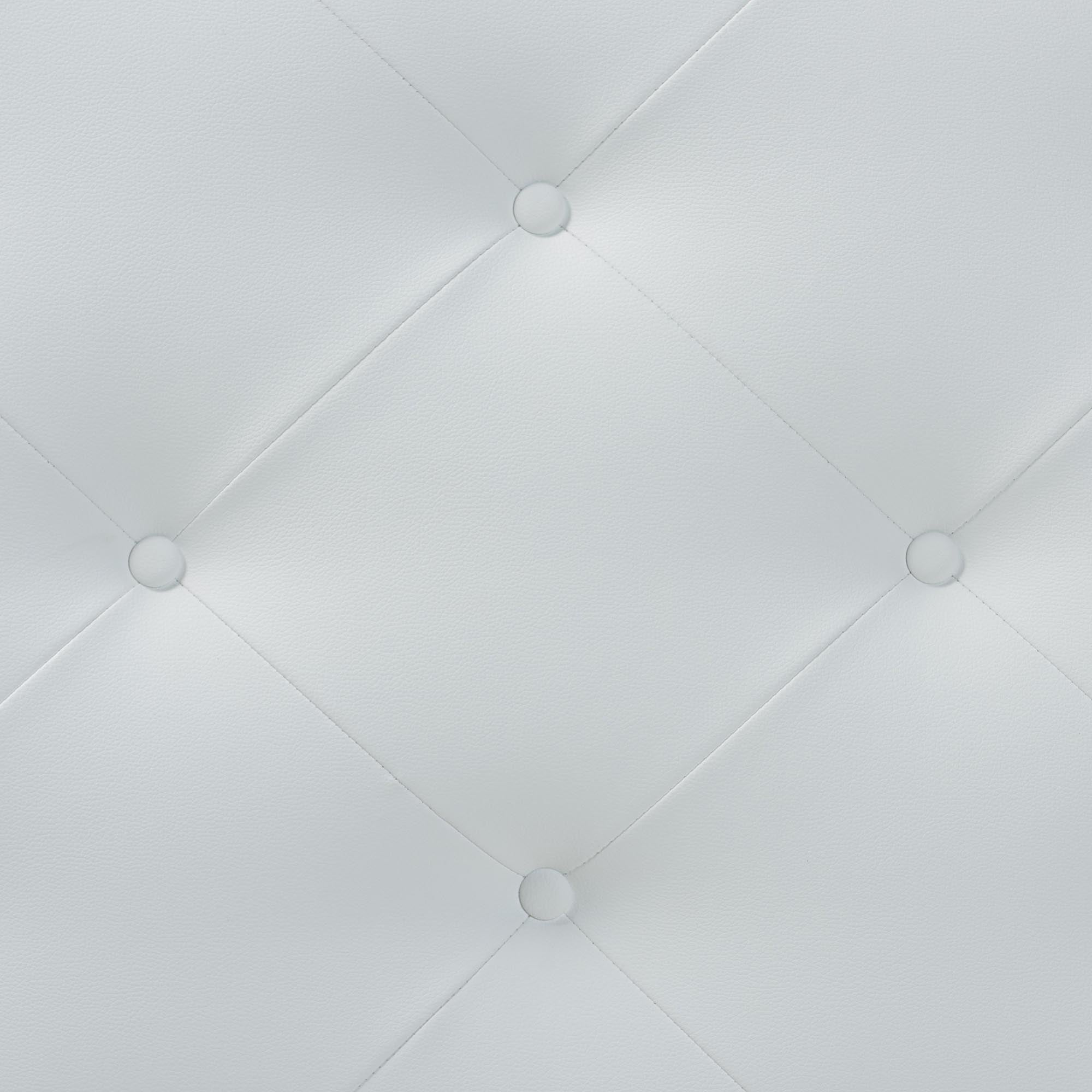 Baltimore Modern and Contemporary King White Faux Leather Upholstered Headboard