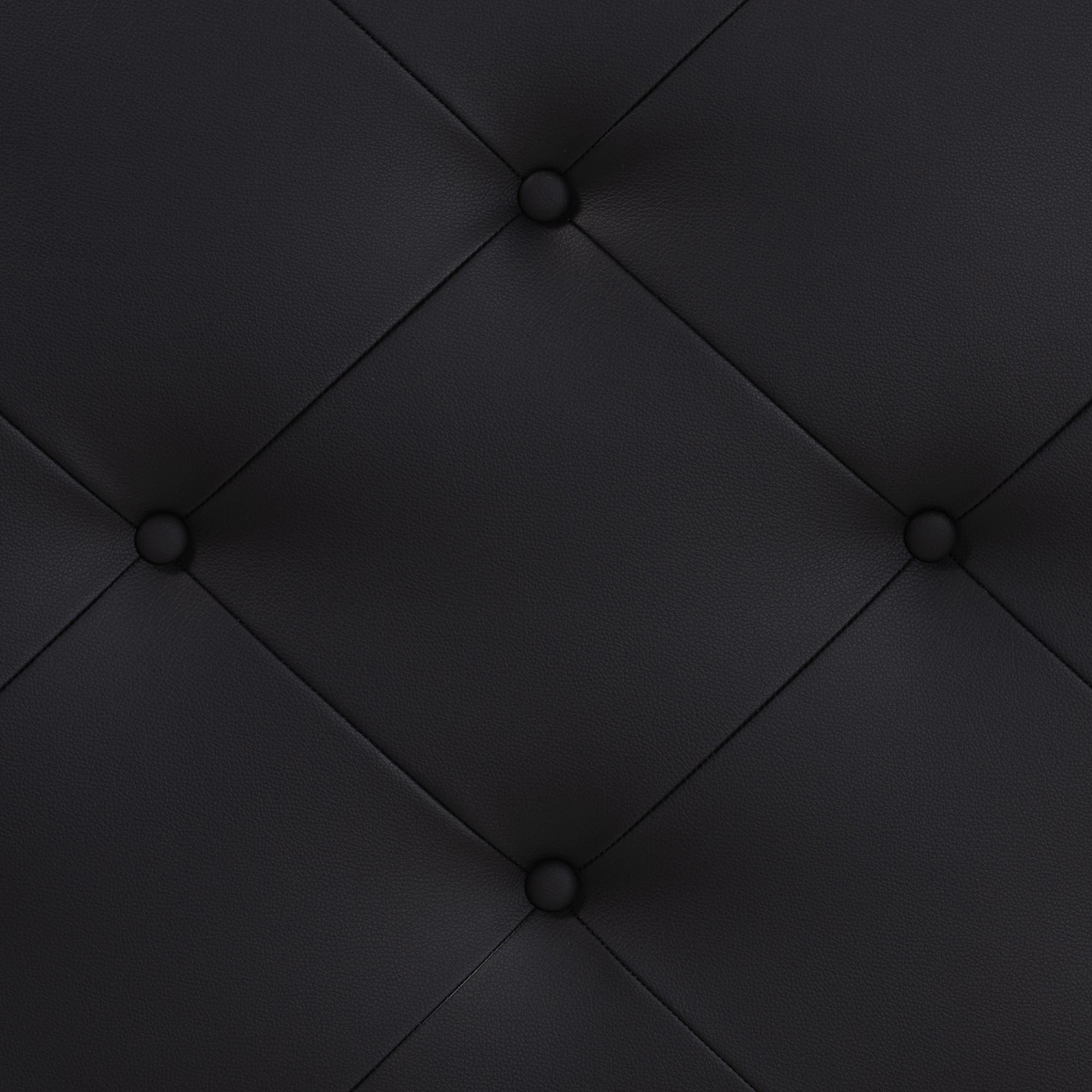 Baltimore Modern and Contemporary King Black Faux Leather Upholstered Headboard