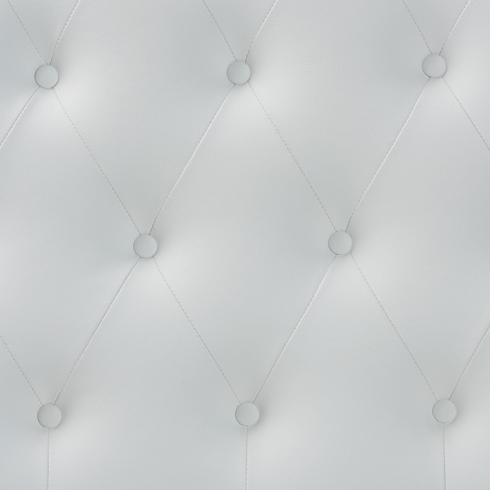 Morris Modern and Contemporary Queen Size White Faux Leather Upholstered Button-tufted Scalloped Headboard