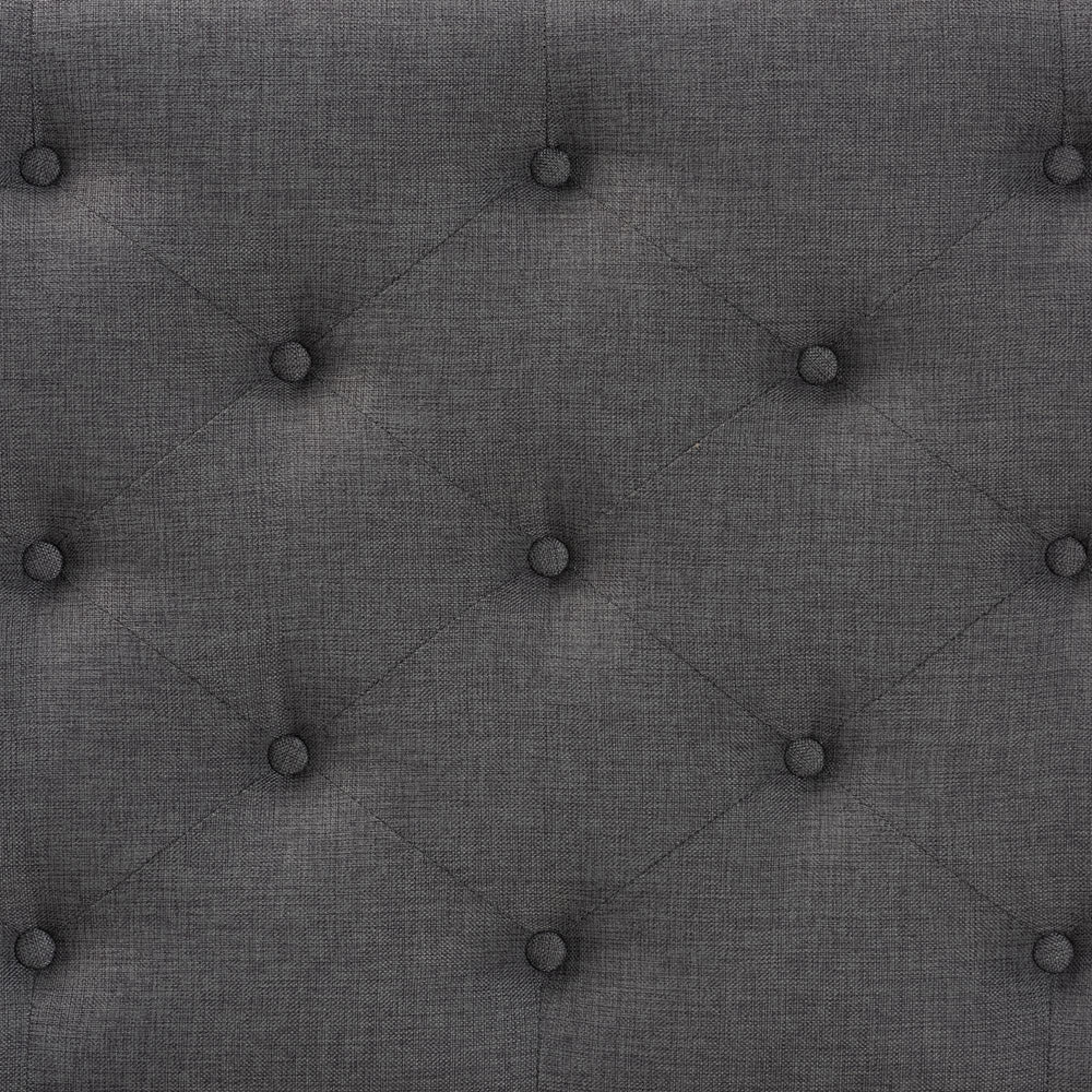Viviana Modern and Contemporary Grey Fabric Upholstered Button-tufted Full Size Headboard