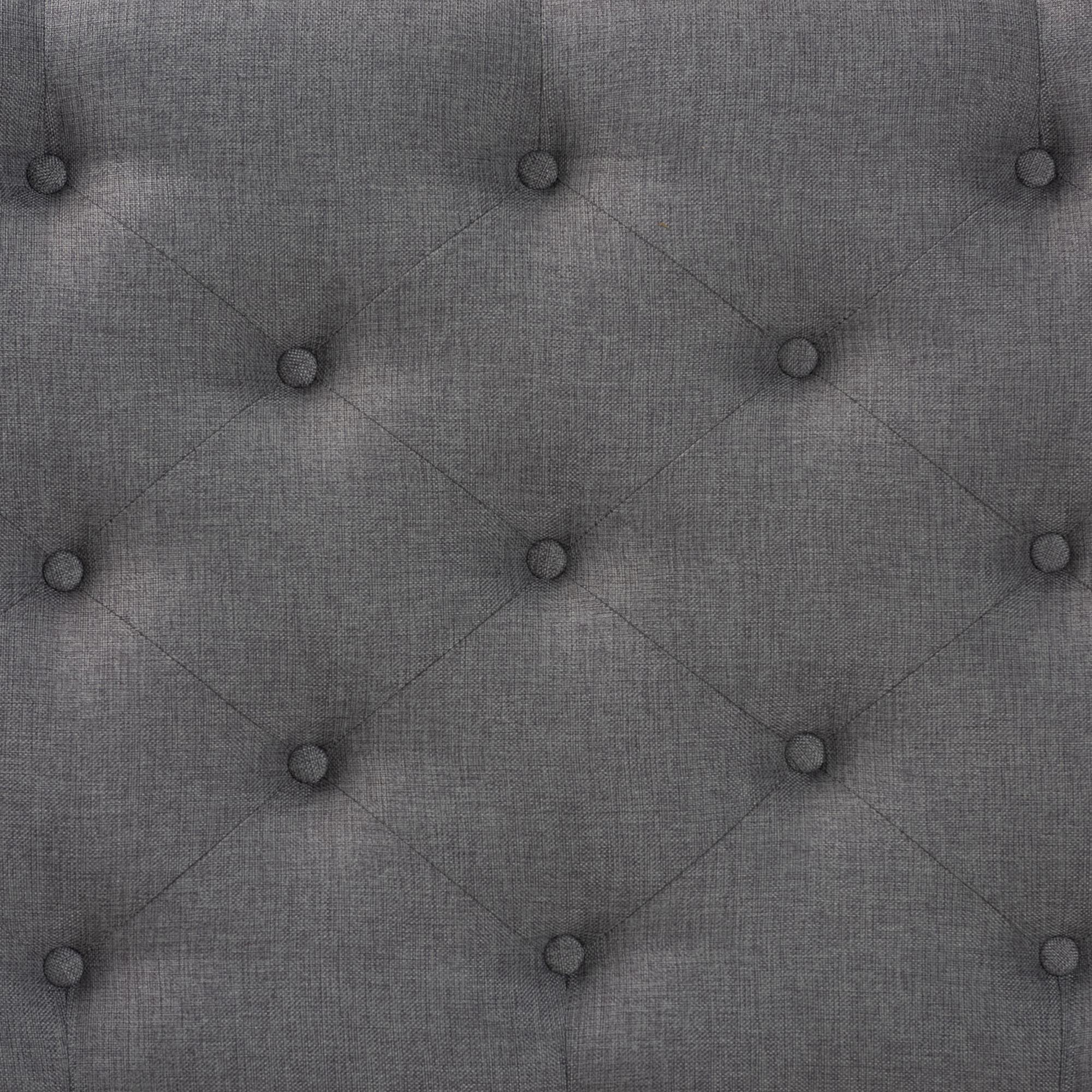 Viviana Modern and Contemporary Grey Fabric Upholstered Button-Tufted Twin Size Headboard