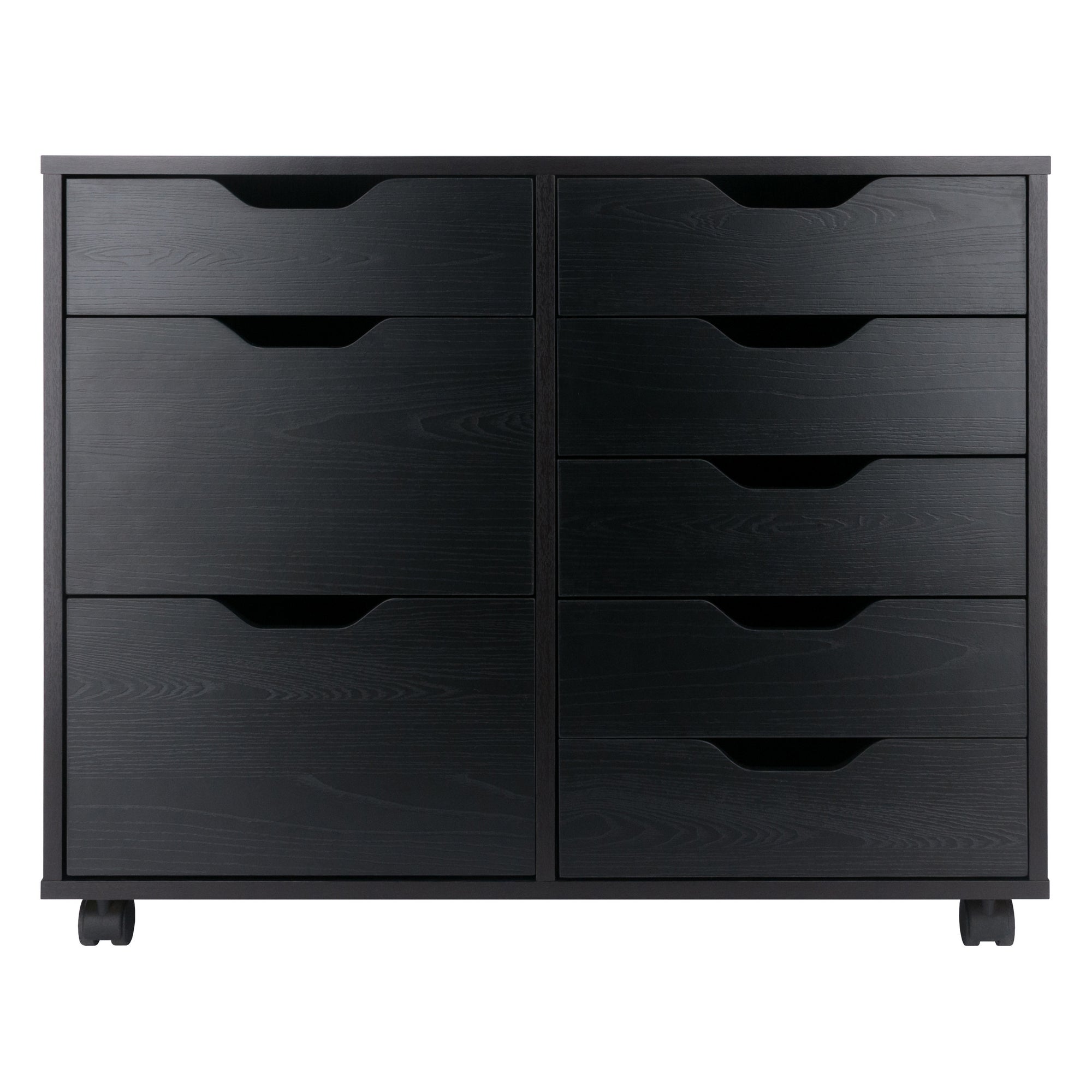 Halifax 6-Drawer Multi-Storage Mobile Cabinet, Black