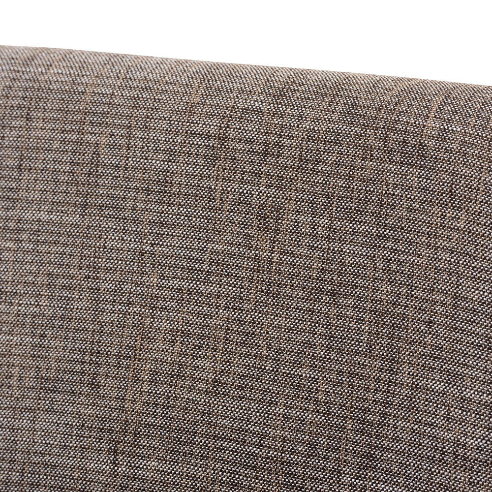 Nexus Mid-Century Modern Gravel Fabric Upholstered and Walnut Brown Finished Wood 5-Piece Dining Set