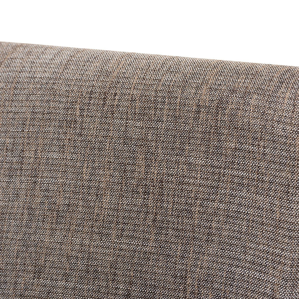 Dorina Mid-Century Modern Gravel Fabric Upholstered and Walnut Brown Finished Wood 5-Piece Dining Set