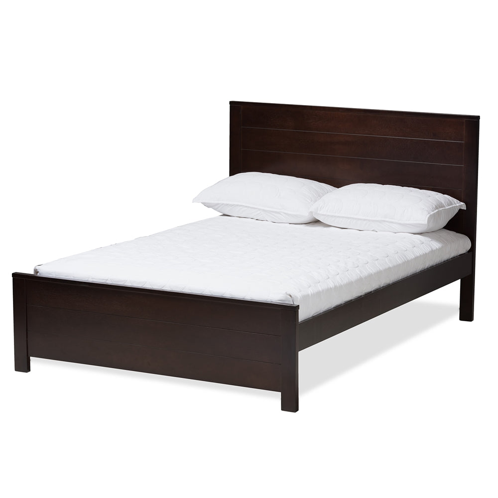 Catalina Classic Mission Style Dark Brown-Finished Wood Full Platform Bed