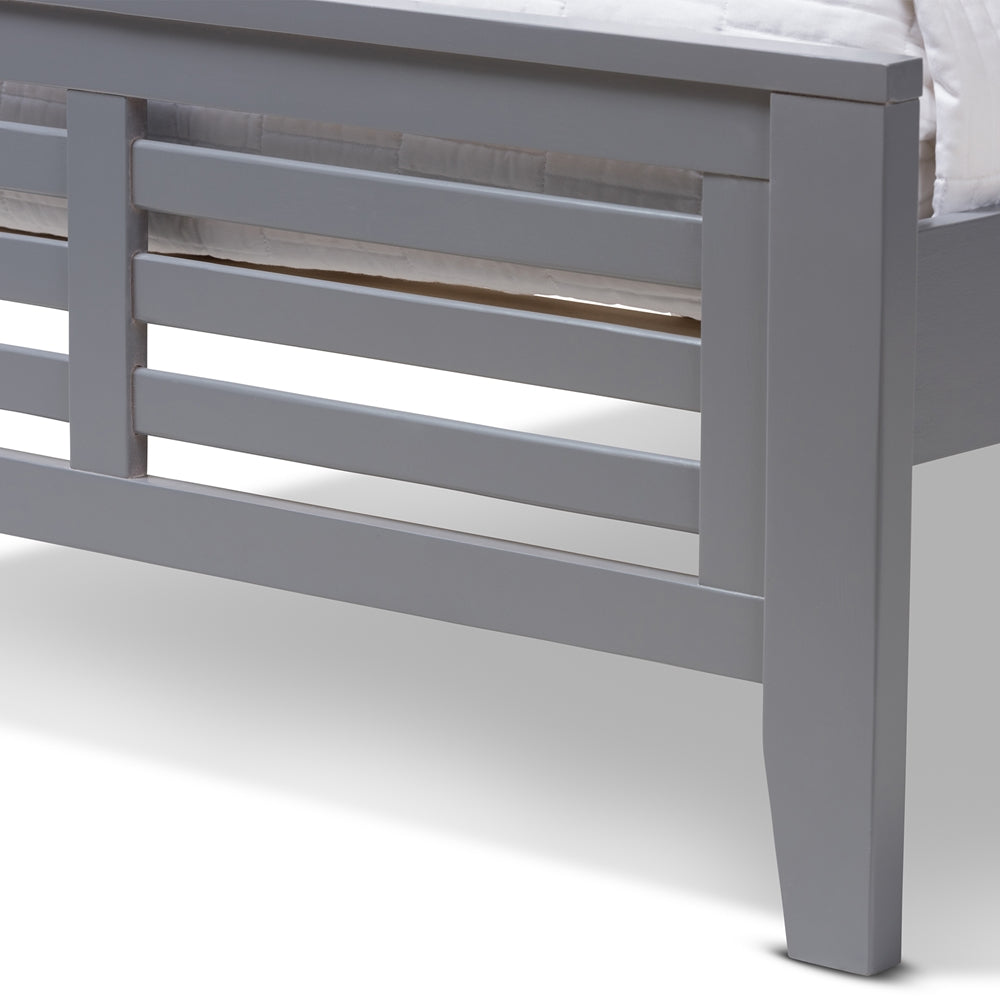 Sedona Modern Classic Mission Style Grey-Finished Wood Twin Platform Bed