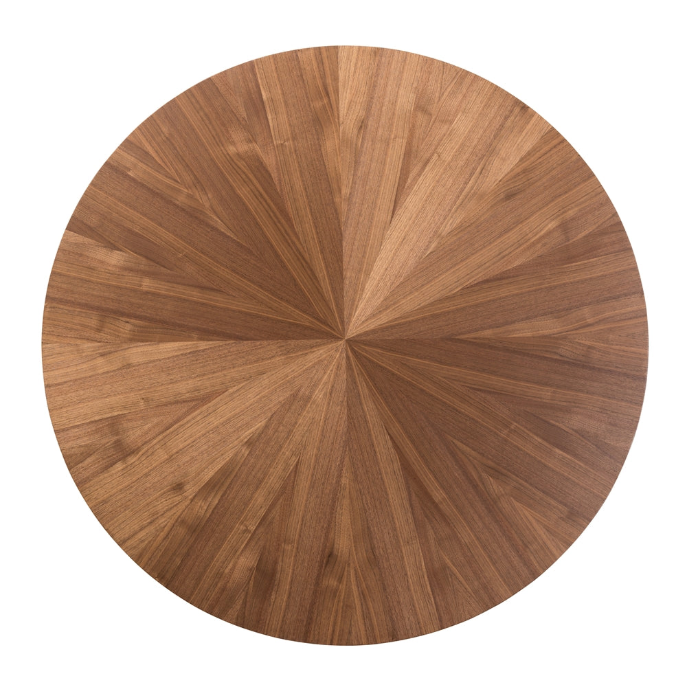 Wendy Mid-Century Modern Black Fabric and Walnut Medium Brown Wood Finishing Dining Set