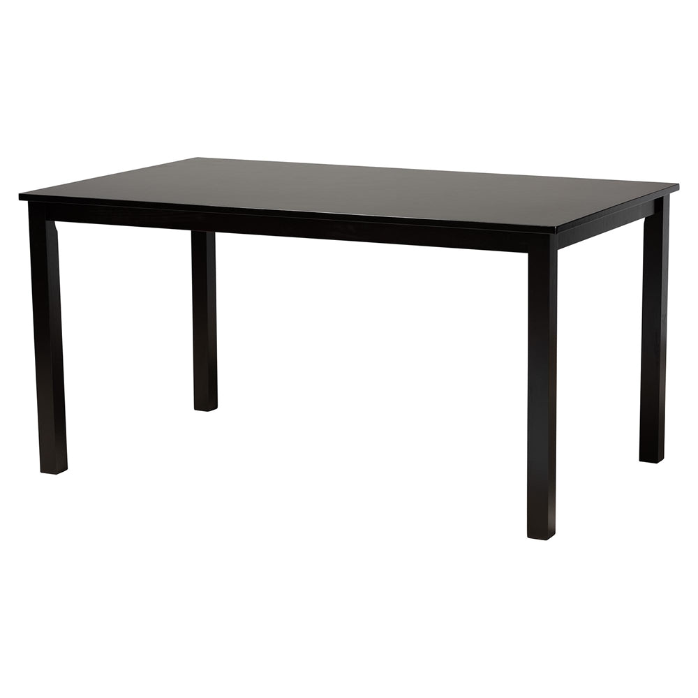 Sylvia Modern Grey Fabric and Dark Brown Finished Wood 7-Piece Dining Set