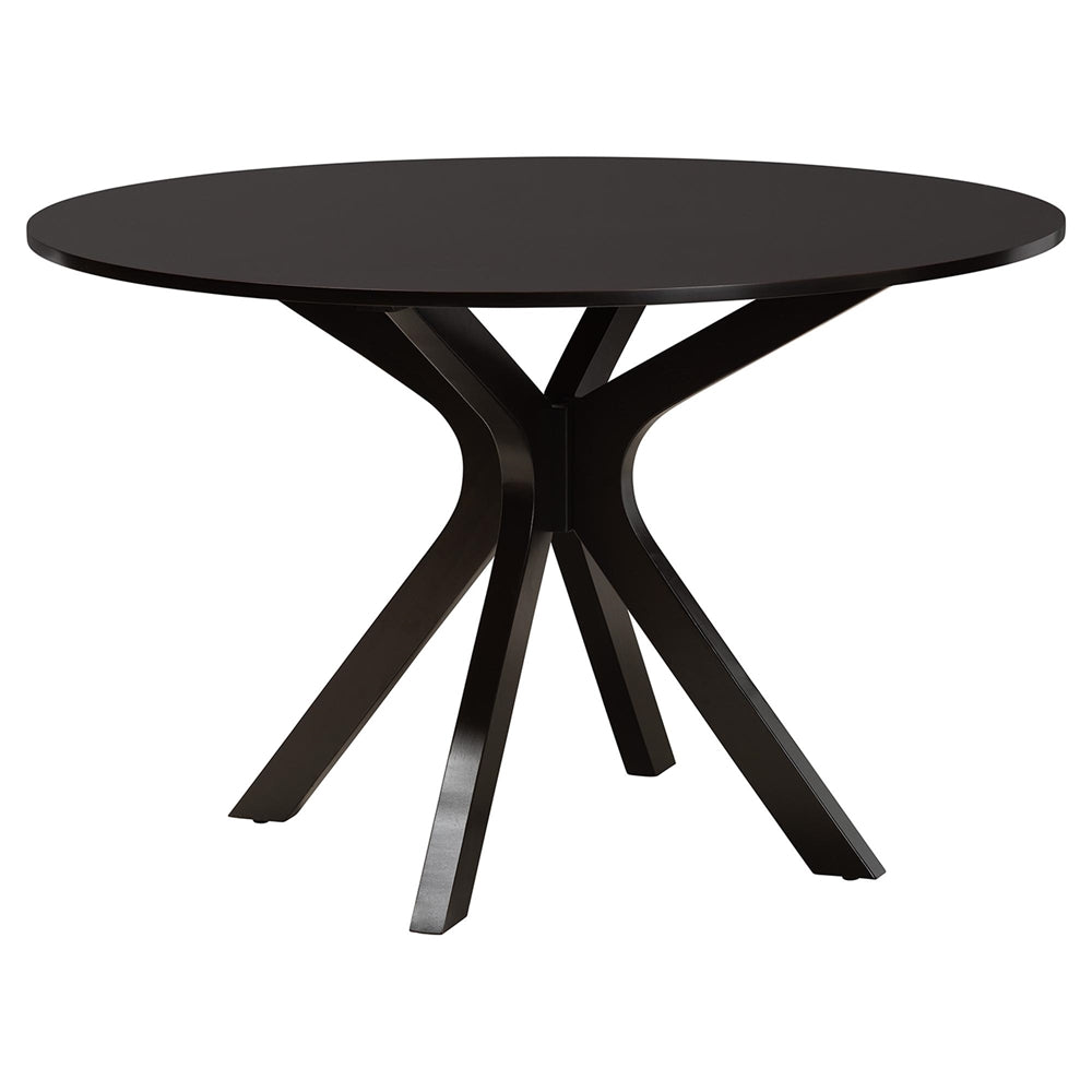 Luise Modern Grey Fabric and Dark Brown Finished Wood 7-Piece Dining Set