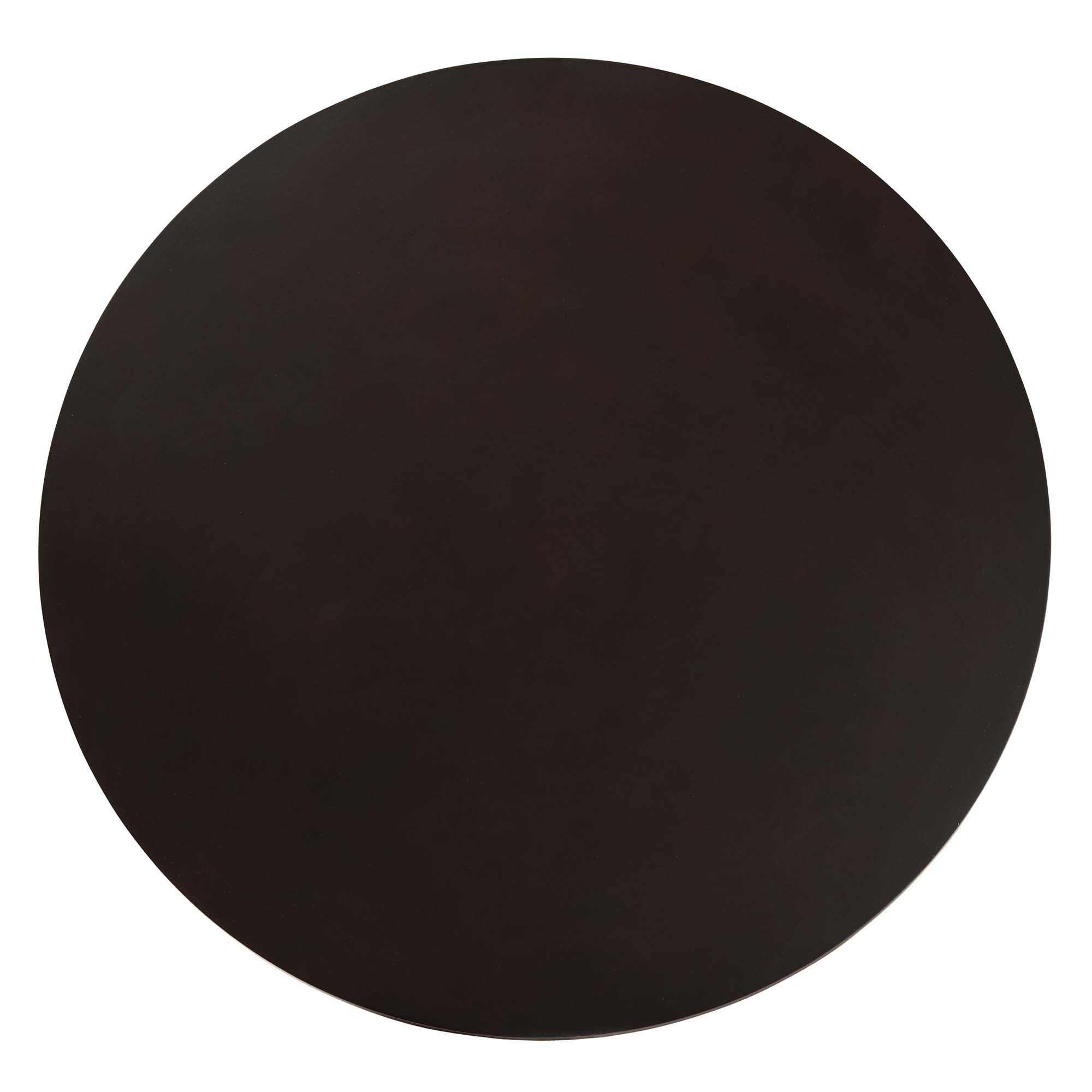 Bruna Modern Dark Brown Faux Leather and Espresso Brown Finished Wood 5-Piece Dining Set
