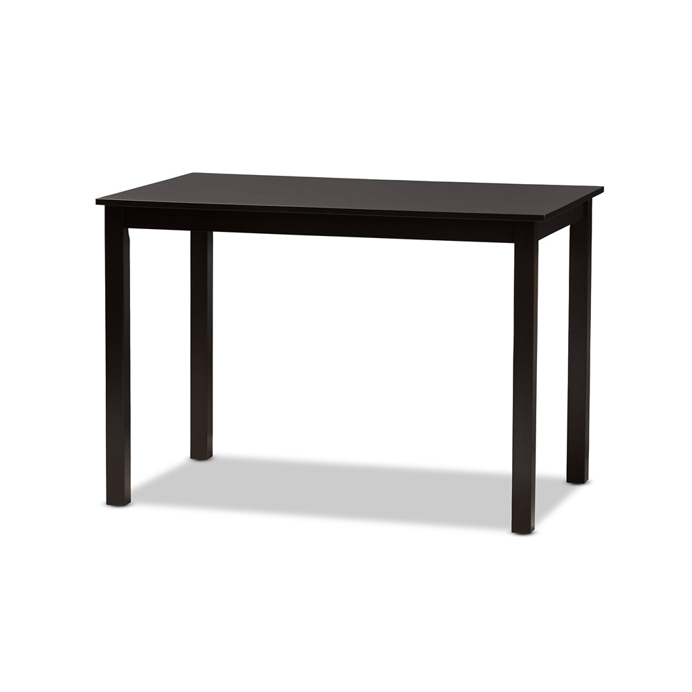 Mia Modern and Contemporary Dark Brown Faux Leather Upholstered 5-Piece Dining Set