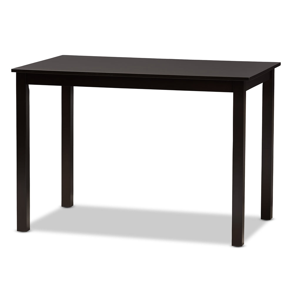 Rosie Modern and Contemporary Dark Brown Faux Leather Upholstered 5-Piece Dining Set
