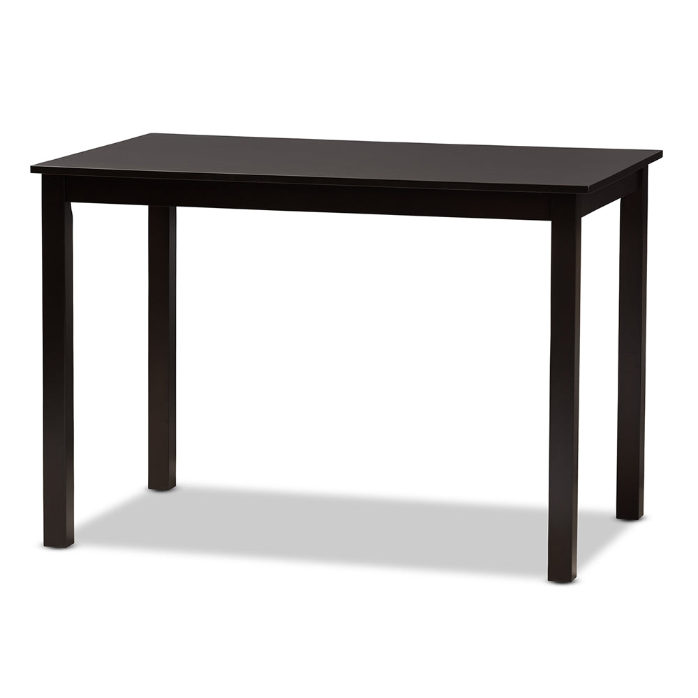 Alani Modern and Contemporary Dark Brown Faux Leather Upholstered 5-Piece Dining Set