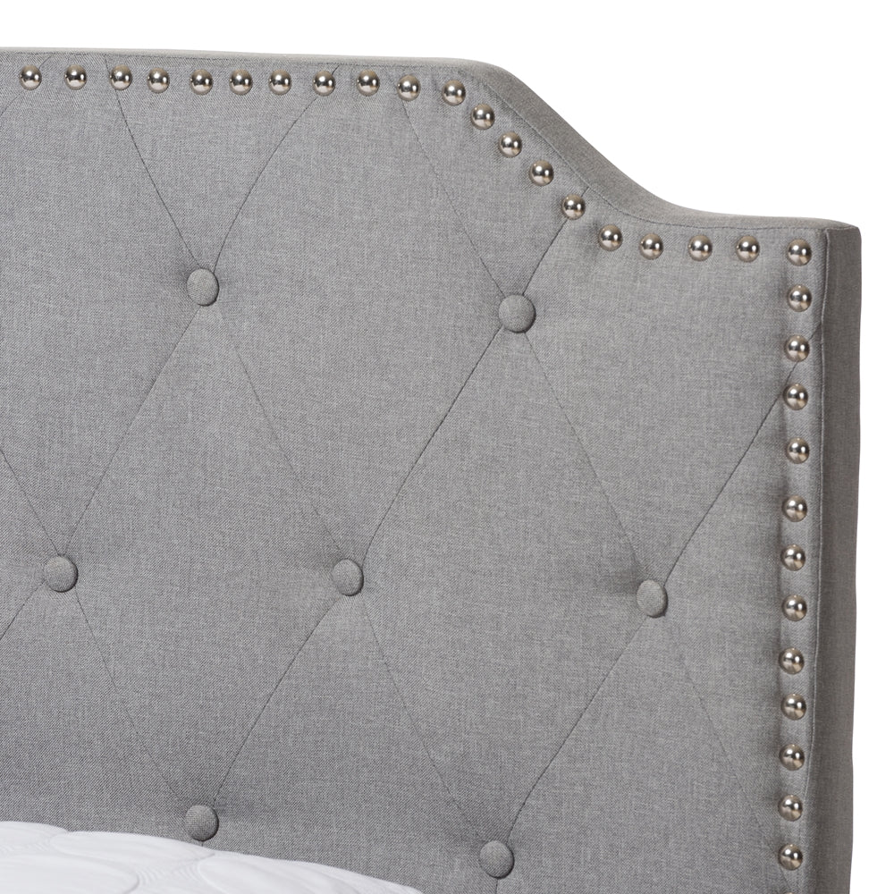 Aubrianne Grey Fabric Upholstered Queen Storage Bed