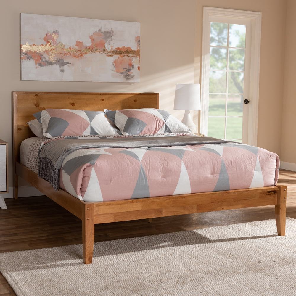 Marana and Rustic Natural Oak and Pine Finished Wood Full Size Platform Bed