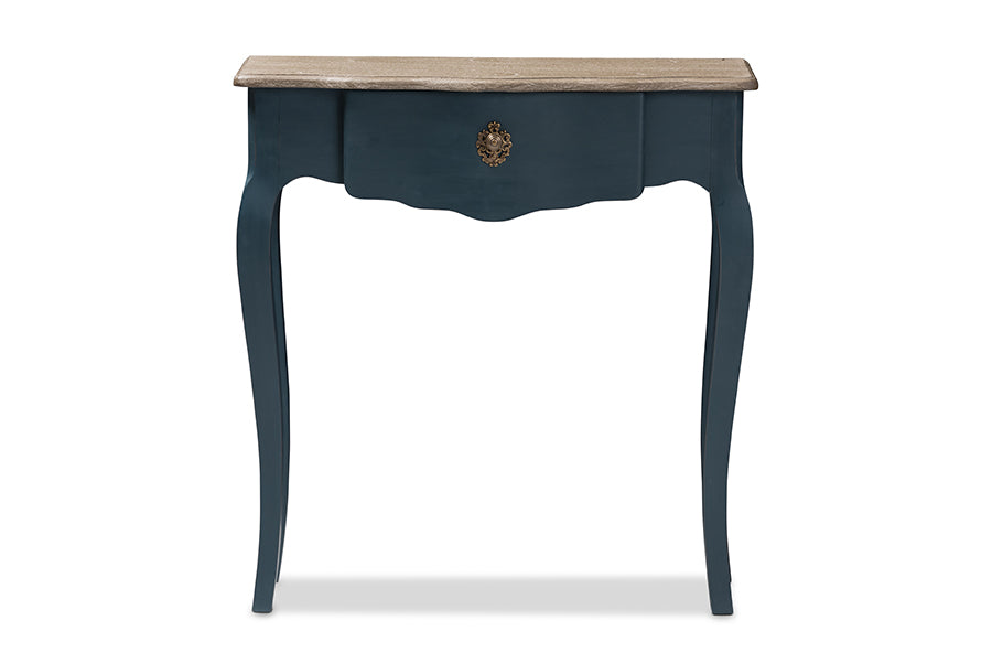 Mazarine Classic and Provincial Blue Spruce Finished Console Table