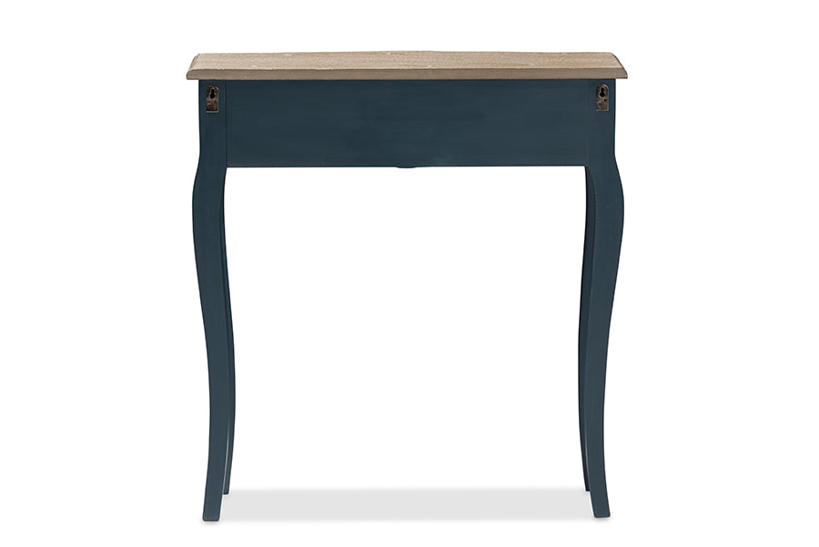 Mazarine Classic and Provincial Blue Spruce Finished Console Table