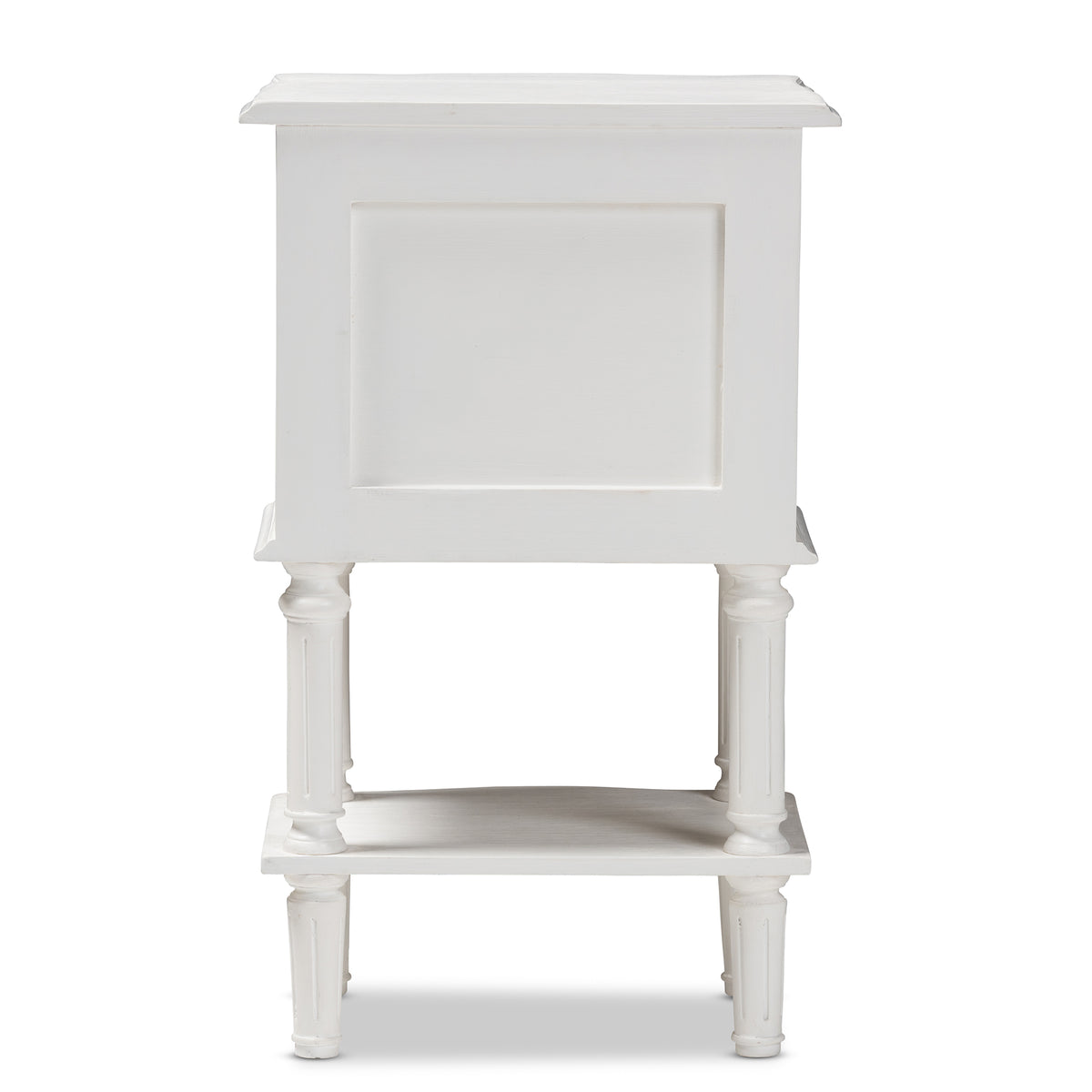 Audrey Country Cottage Farmhouse White Finished 2-Drawer Nightstand