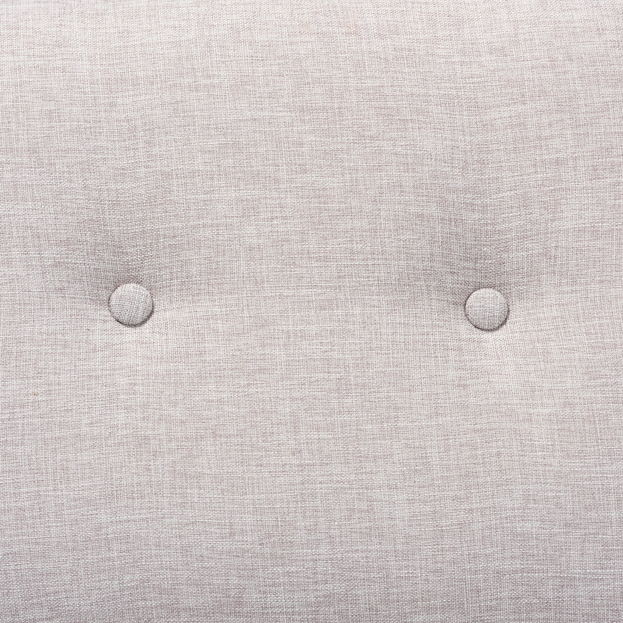 Petronelle Mid-Century Modern Greyish Beige Fabric Upholstered Walnut Brown Finished Wood Ottoman