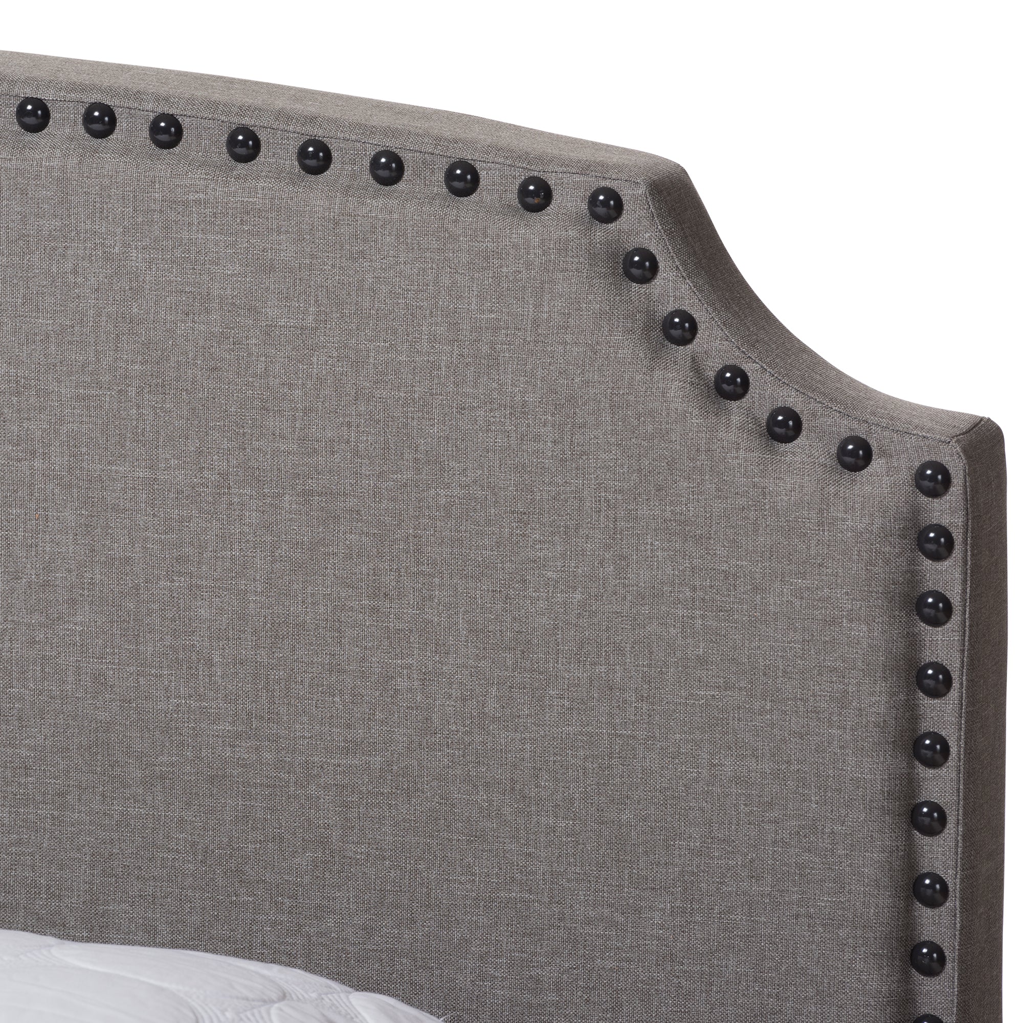 Odette Modern and Contemporary Light Grey Fabric Upholstered Full Size Bed