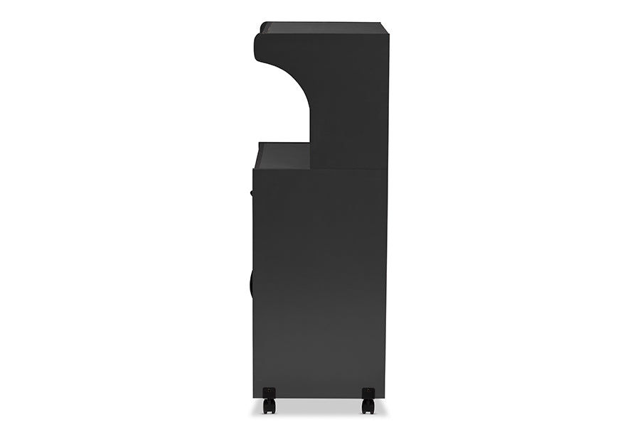 Tannis Modern and Contemporary Dark Grey Finished Kitchen Cabinet