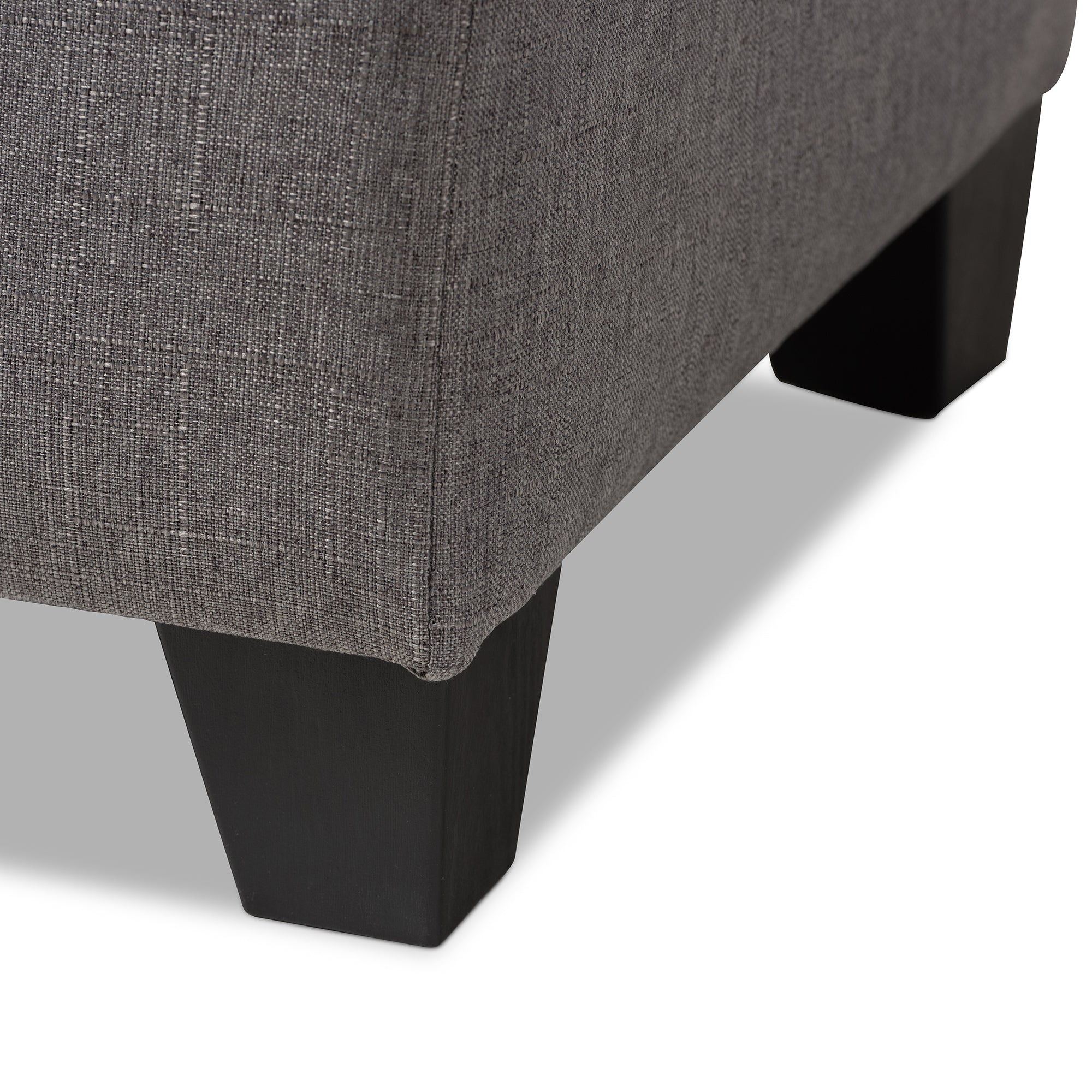 Michaela Modern and Contemporary Grey Fabric Upholstered Storage Ottoman