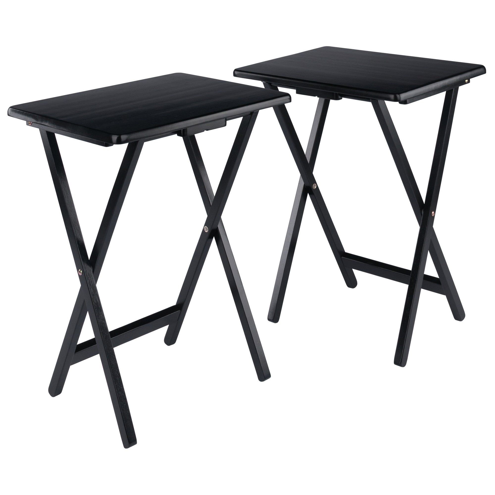 Alex 2-Pc Snack Tables, Black