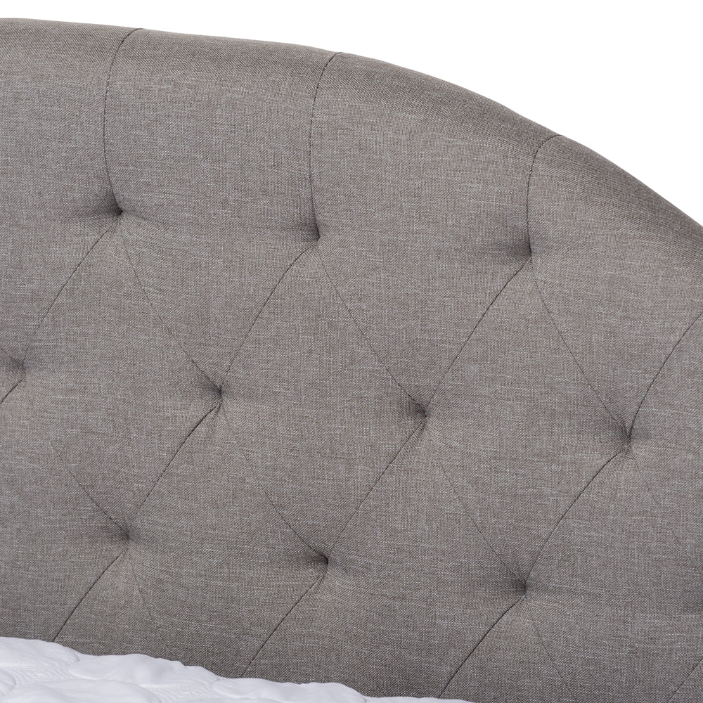 Eliza Modern and Contemporary Grey Fabric Upholstered Queen Size Daybed with Trundle