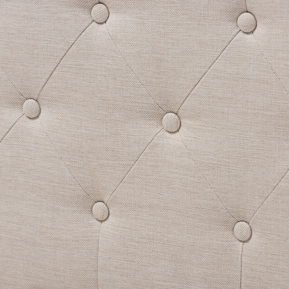 Amaya Modern and Contemporary Light Beige Fabric Upholstered Queen Size Daybed