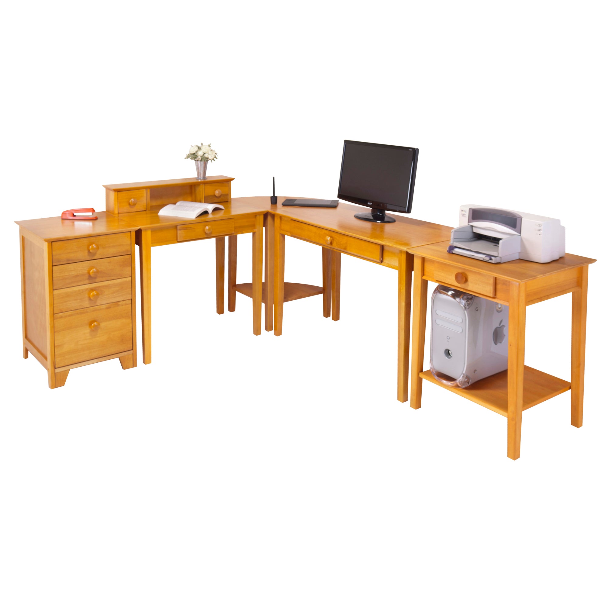 Studio Home Office 5-pc Set, Honey