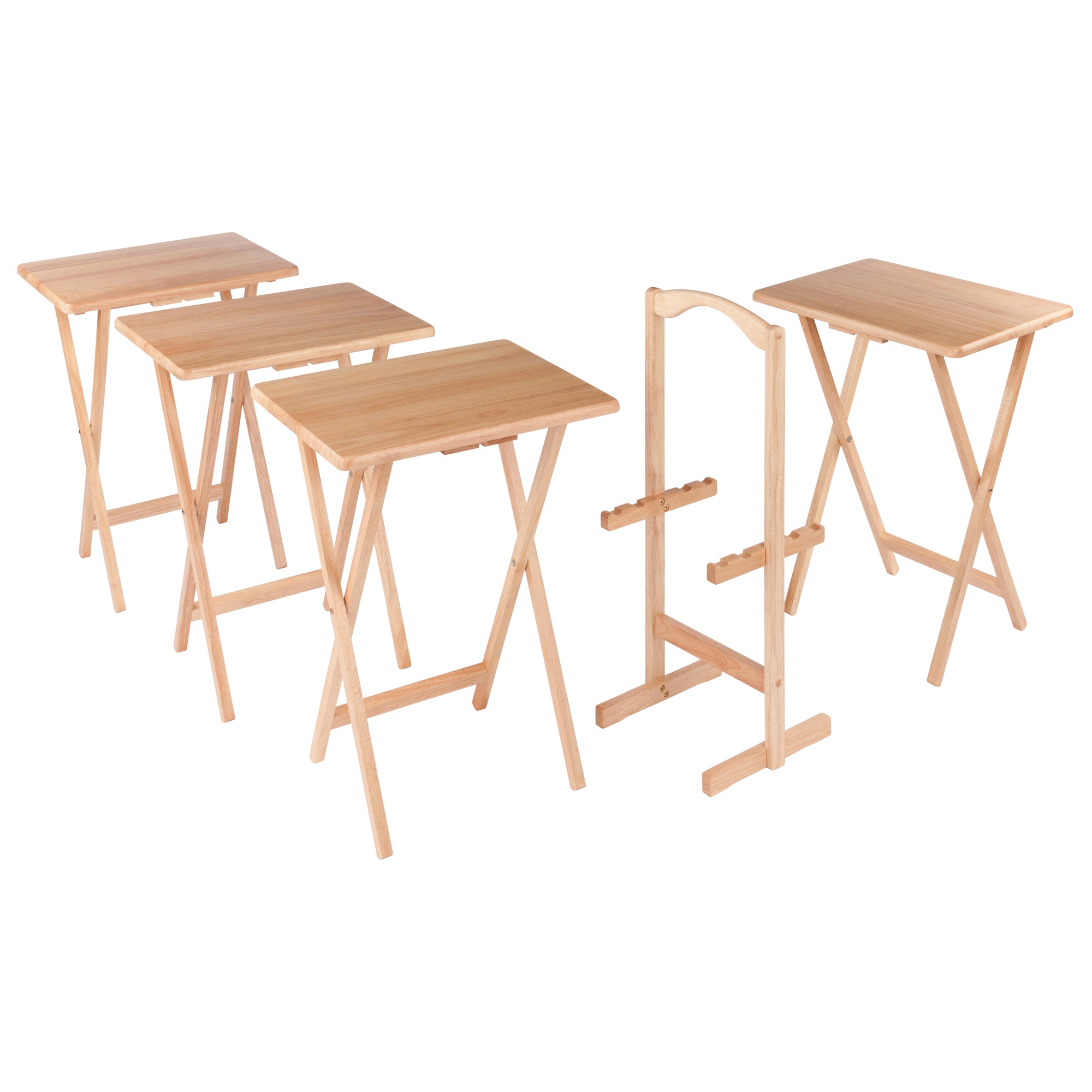 Alex 5-Pc Snack Table Set, Natural