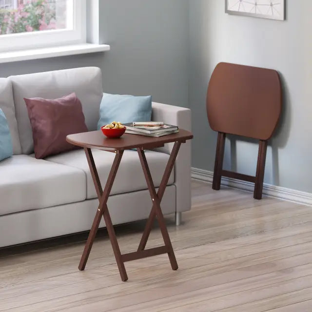 Corbett 2-Pc Oversized Snack Tables, Walnut
