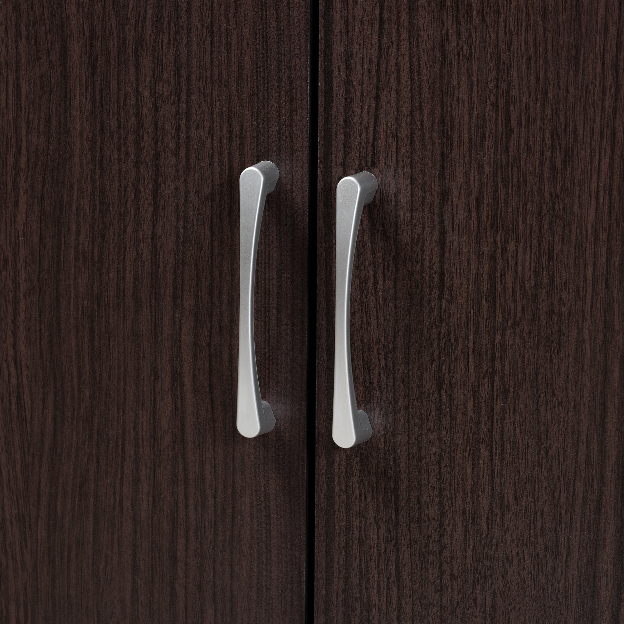 Marine Modern and Contemporary Two-Tone Wenge and Black Finished 2-Door Wood Entryway Shoe Storage Cabinet