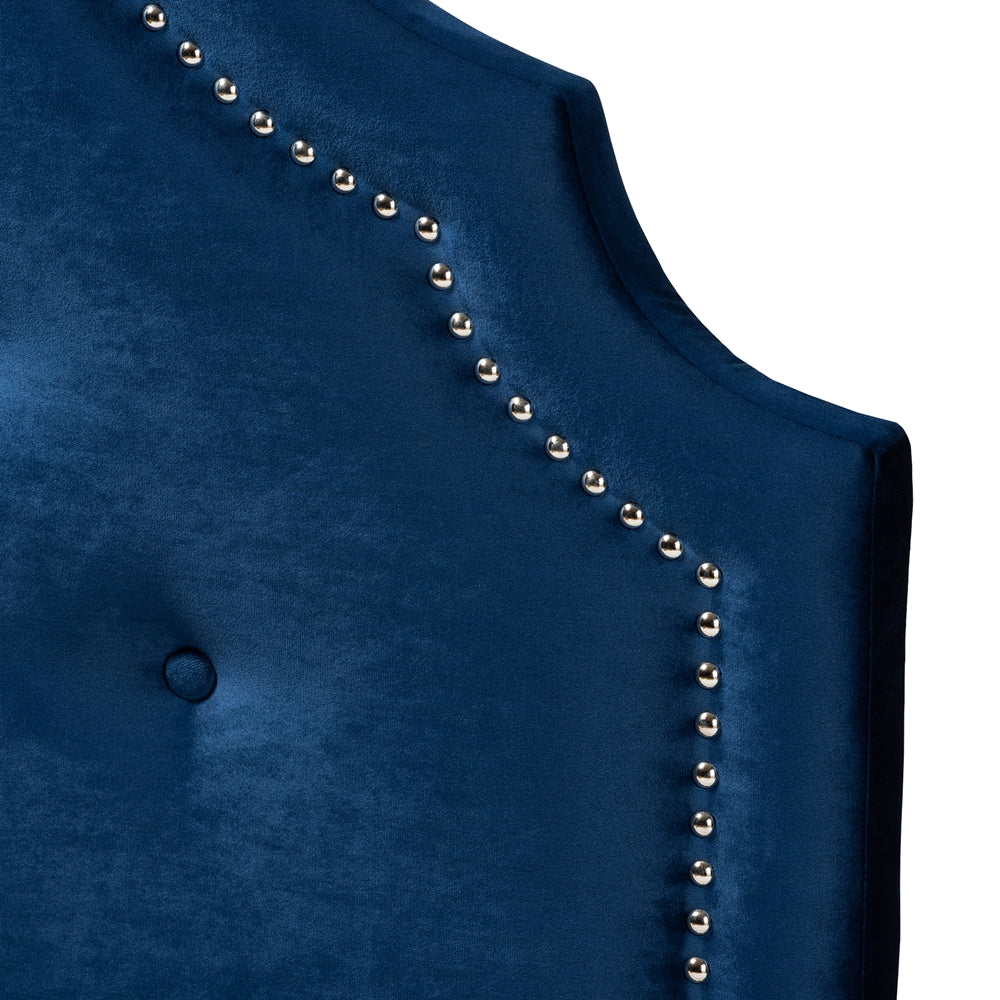 Cora Modern and Contemporary Royal Blue Velvet Fabric Upholstered Twin Size Headboard