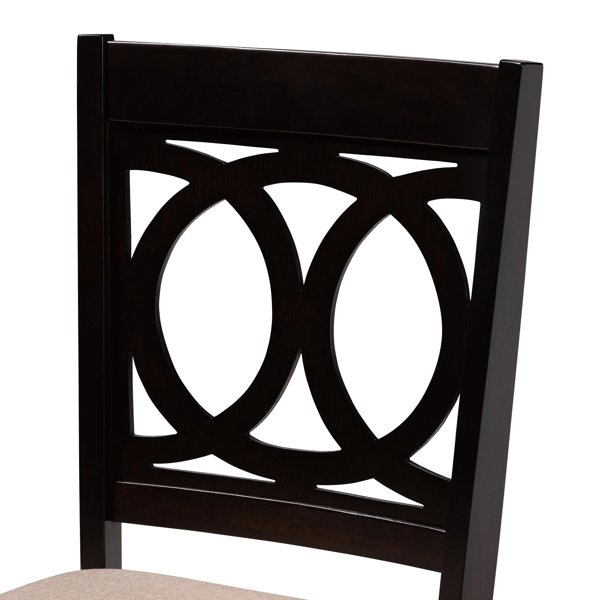Rita Modern Sand and Dark Brown Finished Wood 5-Piece Dining Set
