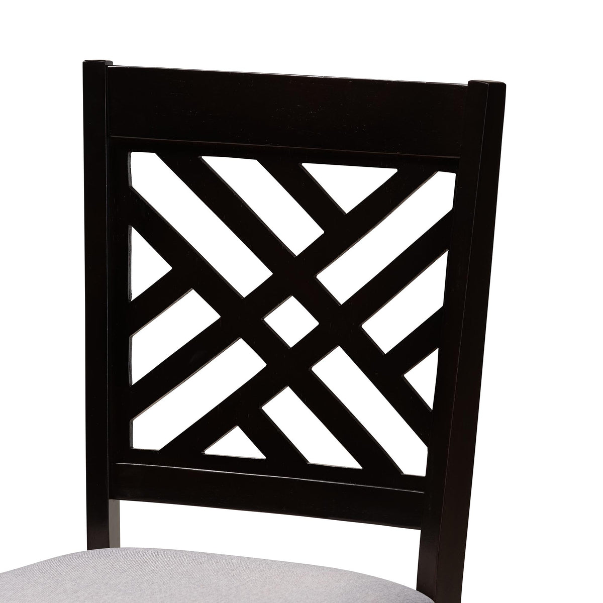 Norah Modern Grey Fabric and Dark Brown Finished Wood 5-Piece Dining Set