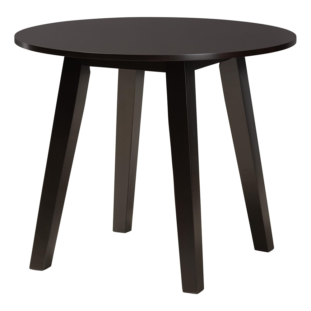 Darina Modern Grey Fabric and Dark Brown Finished Wood 5-Piece Dining Set