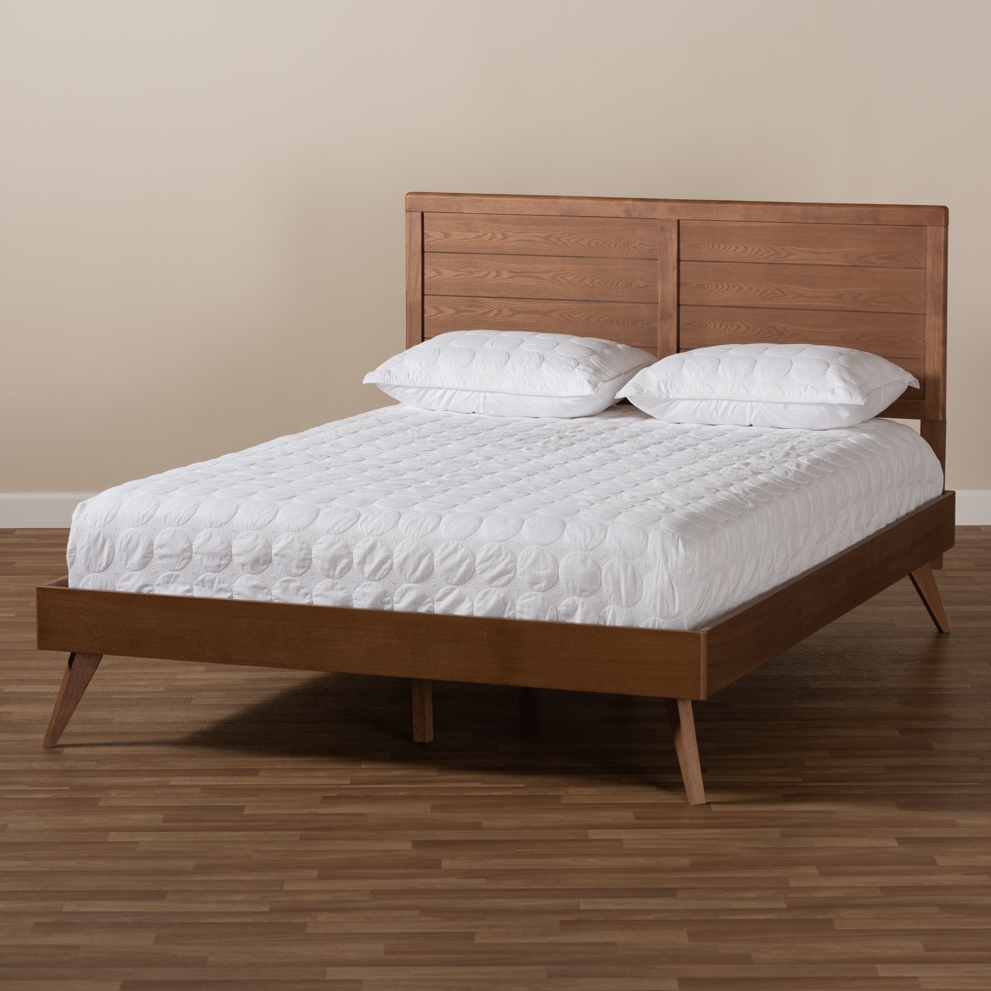 Artemis Walnut Brown Finished Wood Full Size Platform Bed