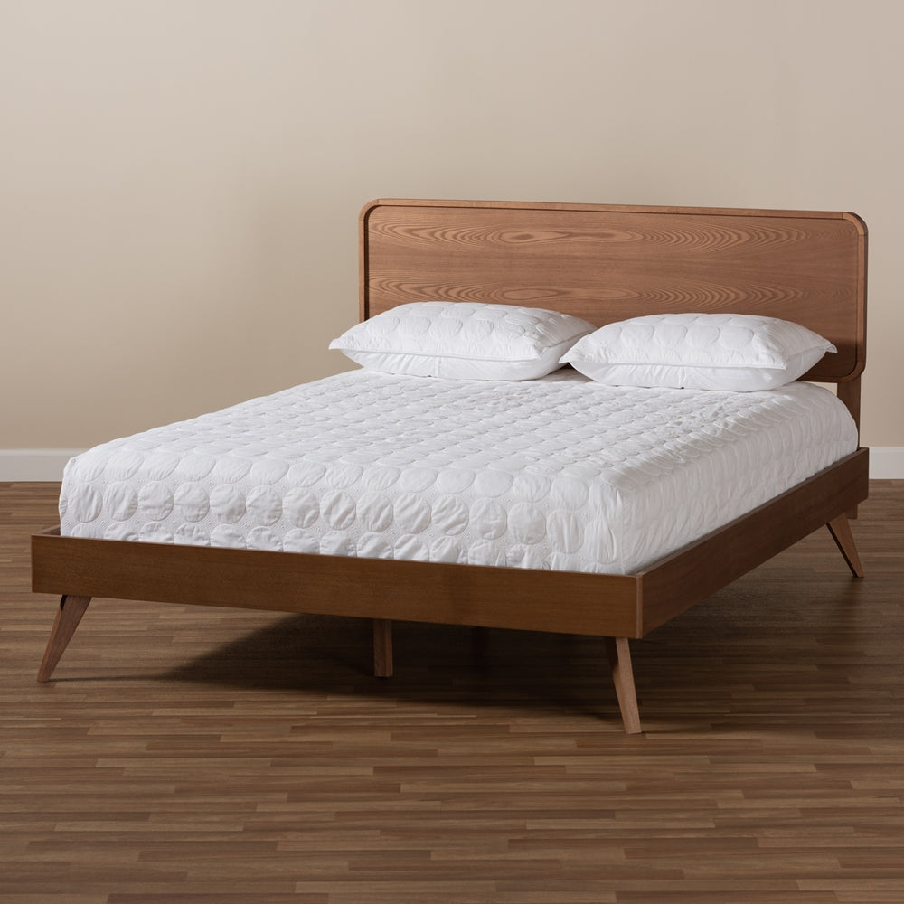 Demeter Walnut Brown Finished Wood Full Size Platform Bed