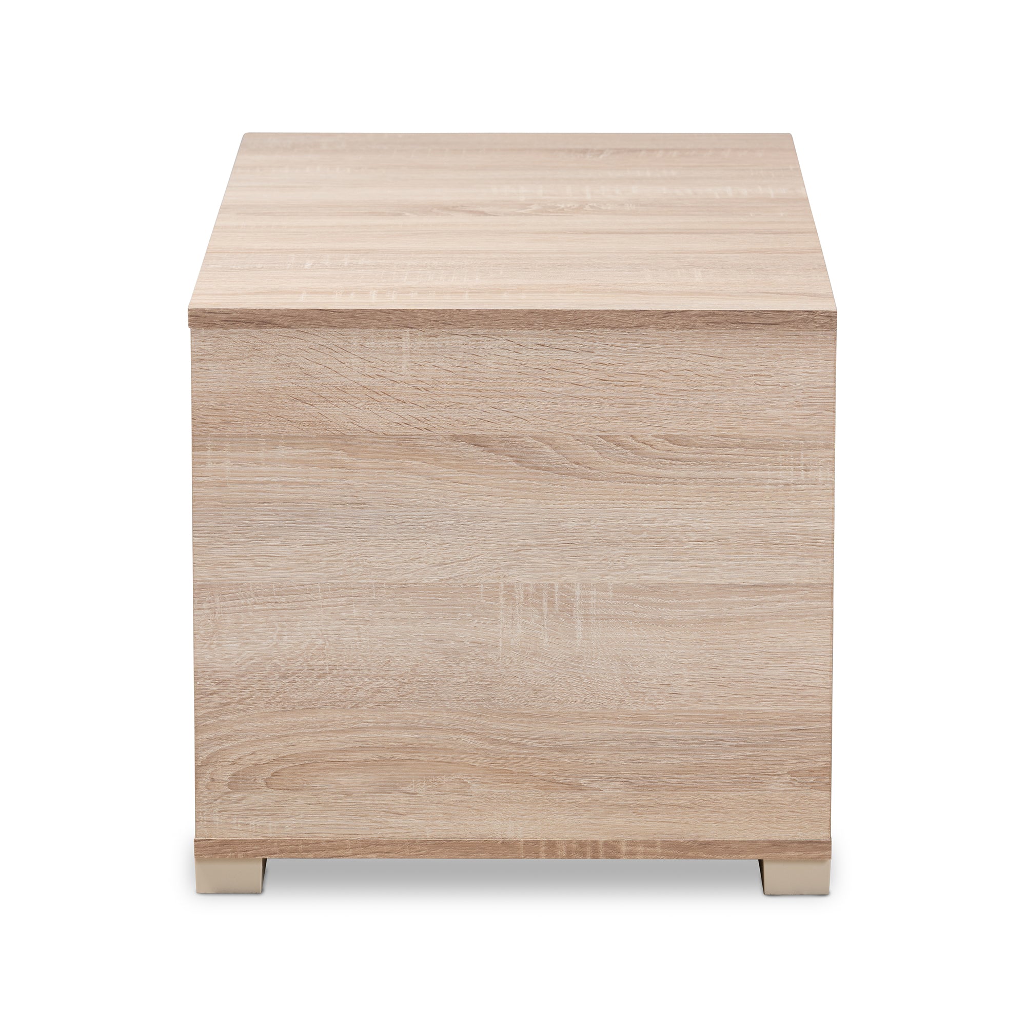 Jasper Modern and Contemporary Oak Finished 2-Door Wood Cat Litter Box Cover House