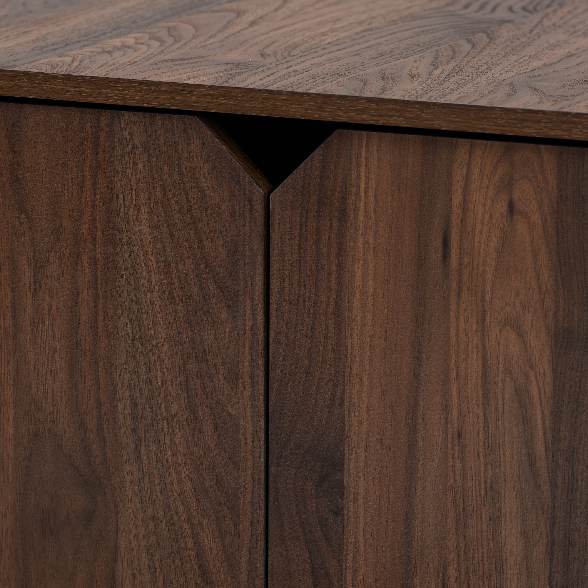 Jasper Modern and Contemporary Walnut Brown Finished 2-Door Wood Cat Litter Box Cover House