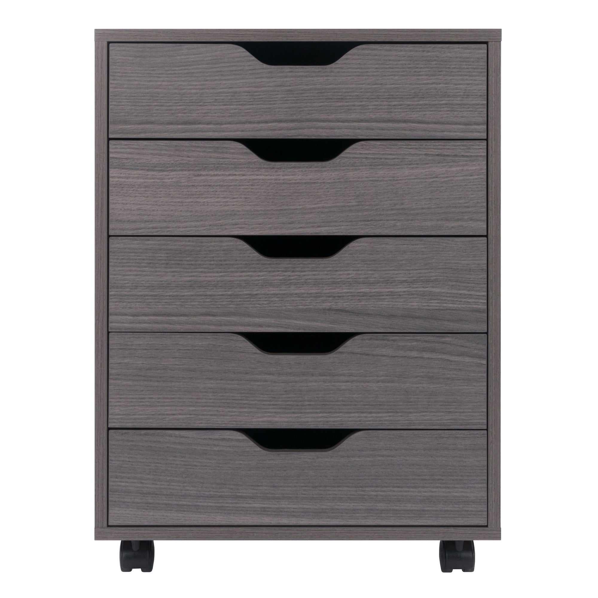 Halifax 5-Drawer Mobile Cabinet, Charcoal
