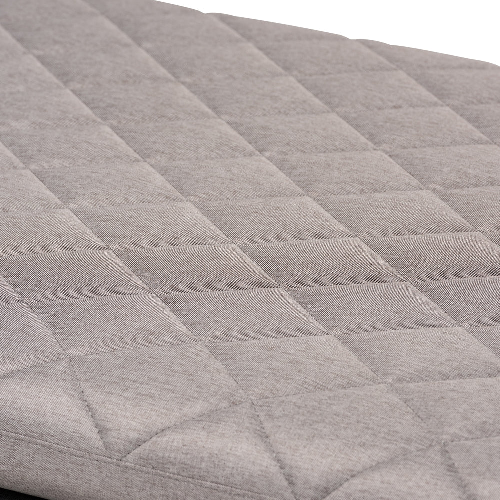 Marit Mid-Century Modern Two-Tone Grey Fabric Upholstered Walnut Finished Wood Daybed