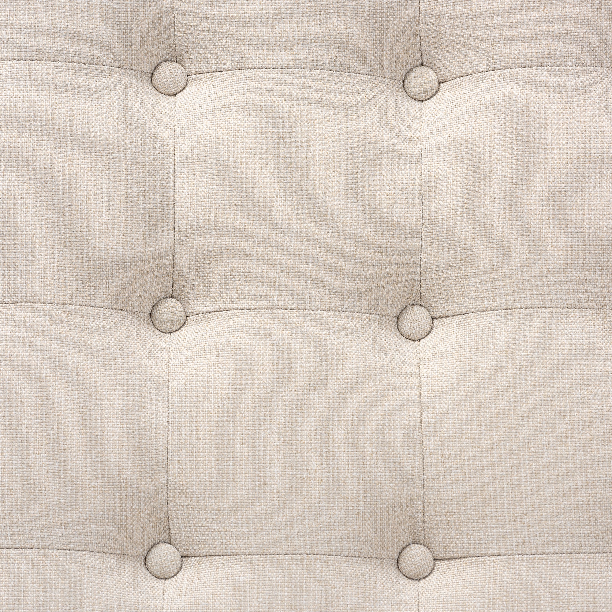 Alvere Modern and Contemporary Beige Fabric Upholstered Walnut Finished Cocktail Ottoman