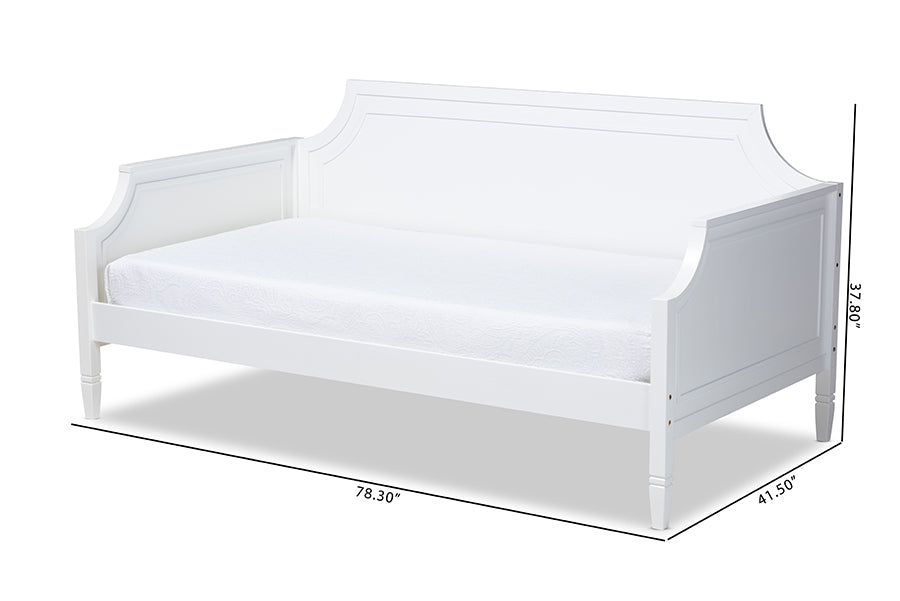 Mariana Classic And Traditional White Finished Wood Twin Size Daybed